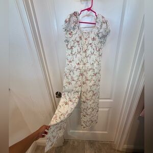 Gymboree Floral Kids Pajama Set - White and Pink